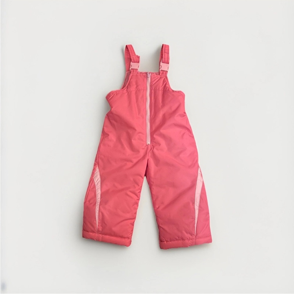 Oshkosh B’gosh Snow Suit Bib Bibs Overalls Kids 12 Months PINK Winter Play Ski
